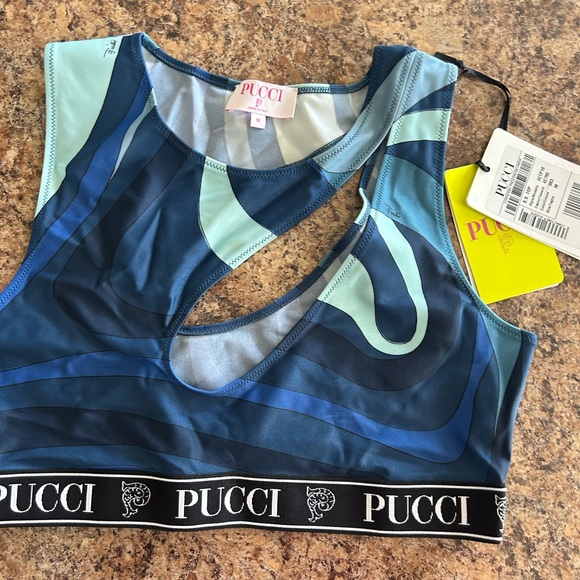 Emilio Pucci Blue Wave Sports Bra